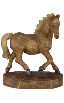 Schnitzkunst aus dem Erzgebirge Holzschnitzereien*Pferd gebeizt, 15 cm von