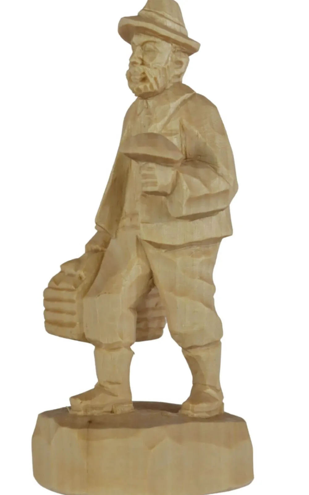 Schnitzkunst aus dem Erzgebirge Holzschnitzereien*Pilzsucher, geschnitzt, 20 cm von