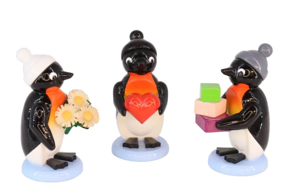 SEIFFENcom by Nestler GmbH Neuheiten*Pinguine - Gratulanten, 3 - teilig, von SEIFFEN.COM