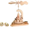 Volkskunstwerkstatt Eckert Weihnachtspyramiden*Pyramide mit Engel, Bergmann und Reiterlein, von Eckert