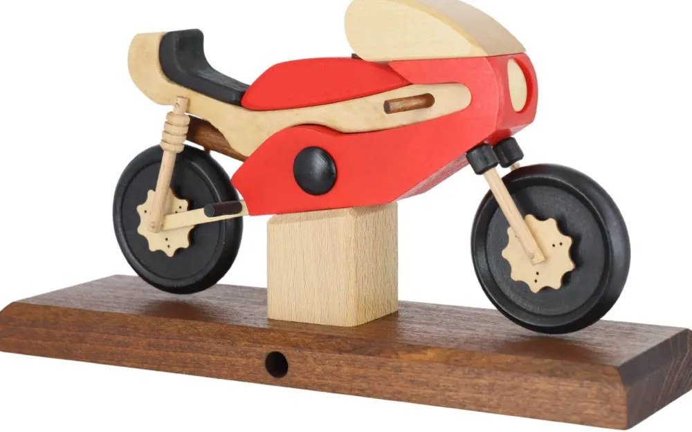 Gerd Hofmann Auslaufartikel | Räuchermännchen*Räuchermann - Räuchermotorrad Rennmaschine, rot von