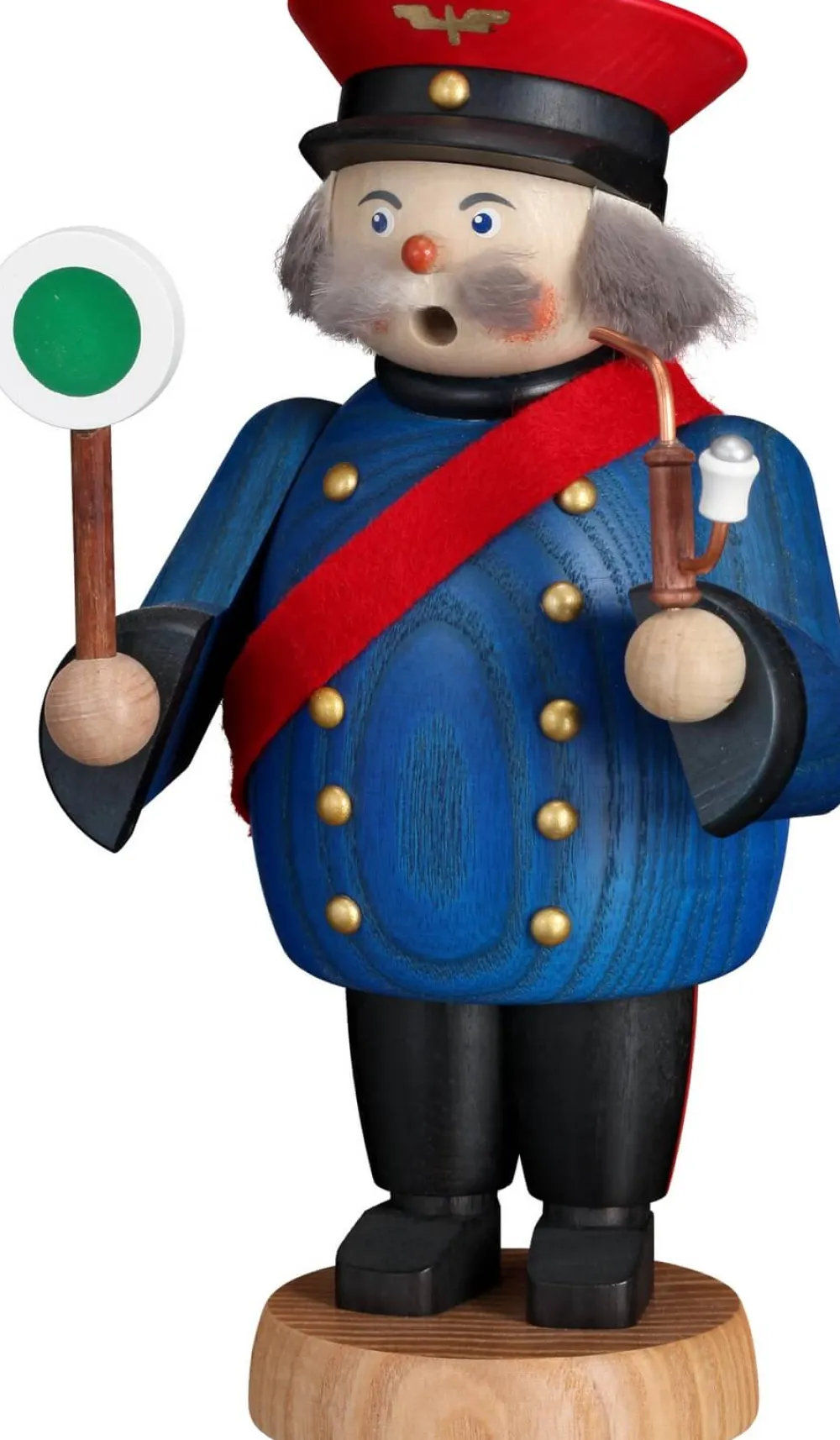 Seiffener Volkskunst eG Räuchermännchen*Räuchermann Eisenbahner, 19 cm von