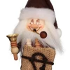 Christian Ulbricht Räuchermännchen*Räuchermann Miniwichtel Weihnachtsmann mit Glocke, 16 cm von