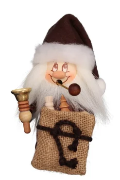 Christian Ulbricht Räuchermännchen*Räuchermann Miniwichtel Weihnachtsmann mit Glocke, 16 cm von
