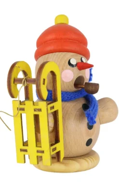 Gerd Hofmann Räuchermännchen*Räuchermann Schneemann mit Schlitten, natur von