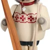 Seiffener Volkskunst eG Räuchermännchen*Räuchermann Skifahrer, 19 cm von