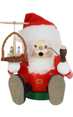 Richard Glässer GmbH Räuchermännchen*Räuchermännchen - Kugelräuchermann Santa mit Pyramide von Richard Glässer