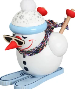 Seiffener Volkskunst eG Räuchermännchen*Räuchermännchen - Kugelräuchermann Cool-Man Abfahrtsläufer von