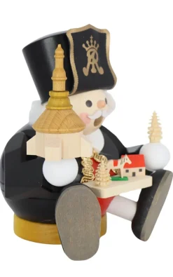Richard Glässer GmbH Räuchermännchen*Räuchermännchen - Kugelräuchermann Bergmann mit Seiffener Kirche von Richard Glässer