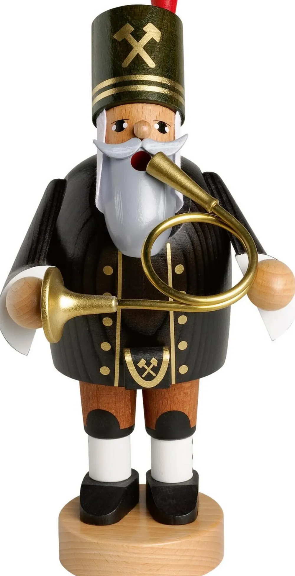 KWO Räuchermännchen*Räuchermännchen Bergmann mit Horn, 20 cm von