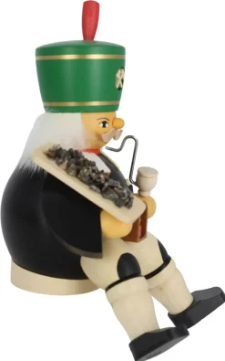 Müller Kleinkunst Räuchermännchen*Räuchermännchen Bergmann mit Erz, sitzend, 14 cm von