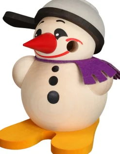 Seiffener Volkskunst eG Räuchermännchen*Räuchermännchen Cool-Man mit Ski &amp; Pfanne von