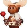 Christian Ulbricht Räuchermännchen*Räuchermännchen Elch Lebkuchenverkäufer, 14 cm von