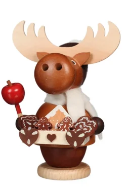 Christian Ulbricht Räuchermännchen*Räuchermännchen Elch Lebkuchenverkäufer, 14 cm von