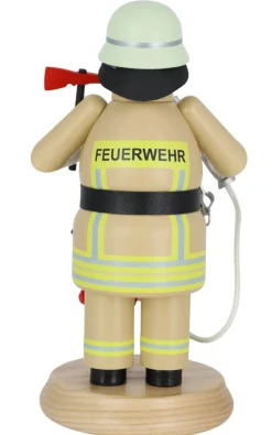 Müller Kleinkunst Räuchermännchen*Räuchermännchen Feuerwehrmann in safaribeige, 24 cm, von