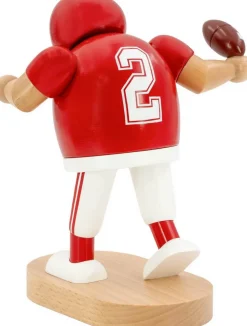 KWO Räuchermännchen*Räuchermännchen Footballspieler, rot, 20 cm von