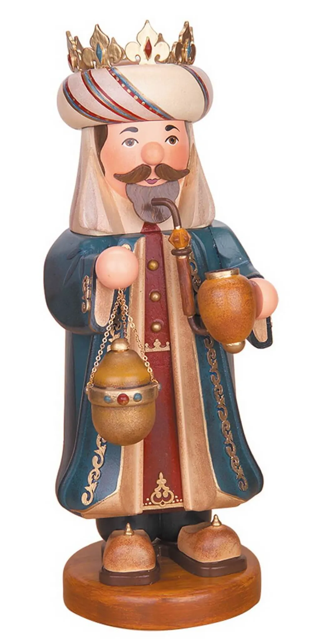 Hubrig Volkskunst Neuheiten | Räuchermännchen*Räuchermännchen Heilige Drei Könige Balthasar, 35 cm von