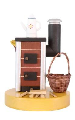 Richard Glässer GmbH Neuheiten | Räuchermännchen*Räuchermännchen Herd mit Kanne, rot, 14 cm von Richard Glässer