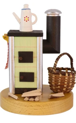 Richard Glässer GmbH Räuchermännchen*Räuchermännchen Herd mit Kanne, grün, 14 cm von Richard Glässer