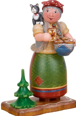 Hubrig Volkskunst Räuchermännchen*Räuchermännchen Hexe - Knusper, knusper, 20 cm von