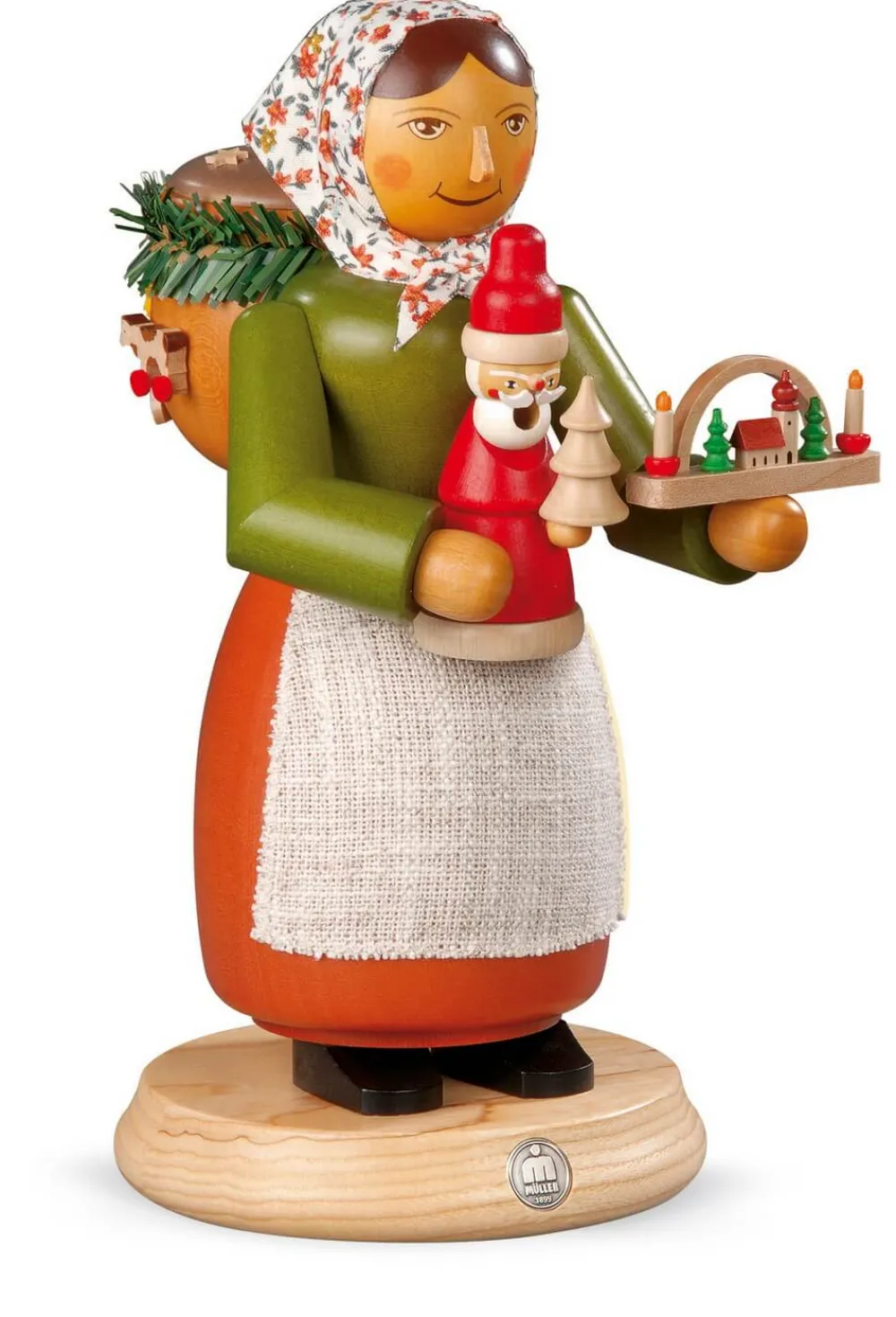Müller Kleinkunst Räuchermännchen*Räuchermännchen Holzspielzeugverkäuferin von