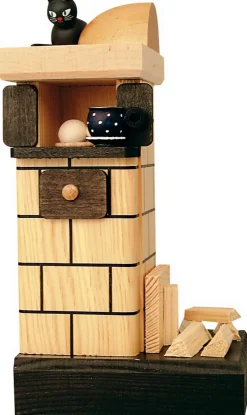 KWO Räuchermännchen*Räuchermännchen Kachelofen mit Holz, 21 cm von