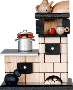 KWO Neuheiten | Räuchermännchen*Räuchermännchen Kachelofen mit Topf, 18 cm von