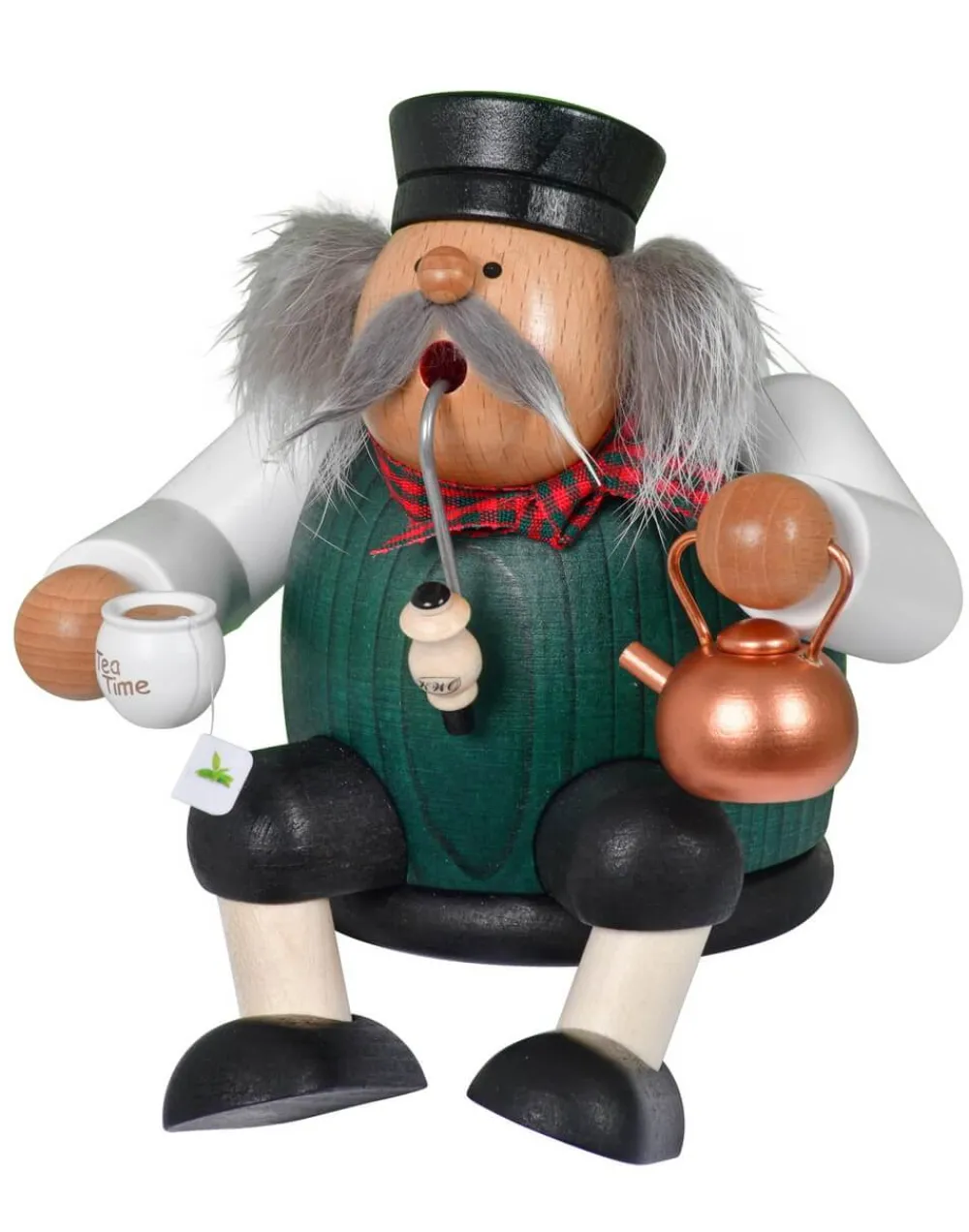 KWO Kantenhocker*Räuchermännchen Kantenhocker "Tea Time", 15 cm von