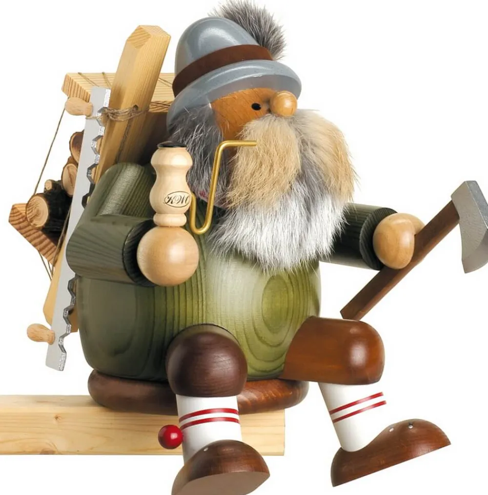 KWO Kantenhocker*Räuchermännchen Kantenhocker Holzfäller, 22 cm von