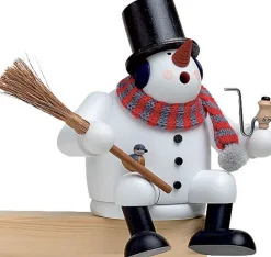 KWO Kantenhocker*Räuchermännchen Kantenhocker Schneemann, 16 cm von