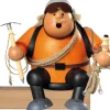 KWO Kantenhocker*Räuchermännchen Kantenhocker Bergsteiger, 16 cm von