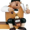 KWO Kantenhocker | Räuchermännchen*Räuchermännchen Kantenhocker Kaffeesachse, 24 cm von