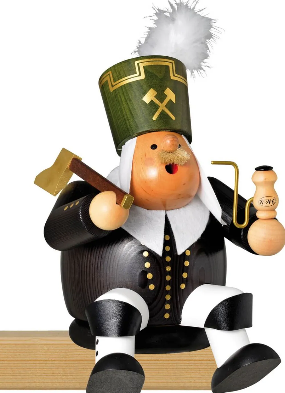 KWO Kantenhocker | Räuchermännchen*Räuchermännchen Kantenhocker Bergmann, 27 cm von