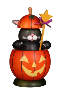 Christian Ulbricht Neuheiten | Räuchermännchen*Räuchermännchen Katze im Kürbis, 17 cm von