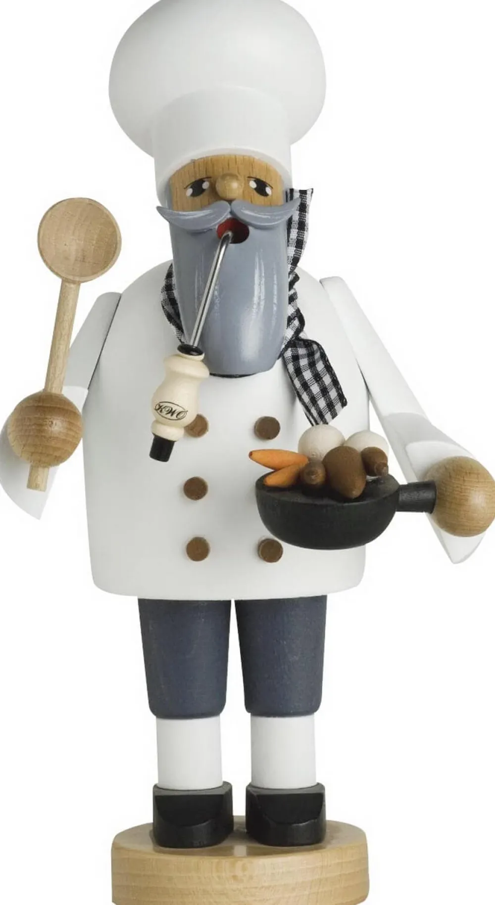KWO Räuchermännchen*Räuchermännchen Koch mit Pfanne, 21 cm von