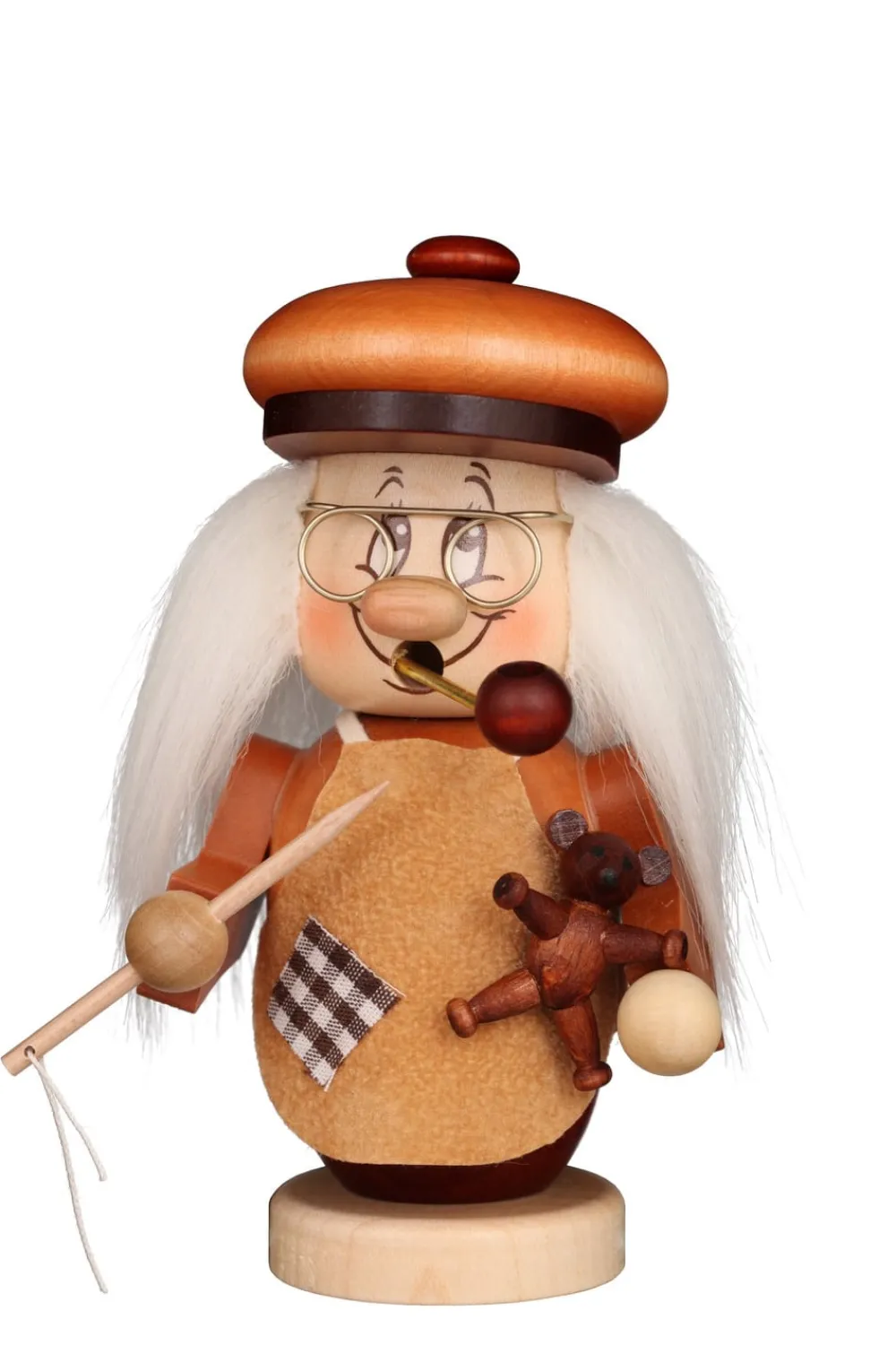 Christian Ulbricht Räuchermännchen*Räuchermännchen Miniwichtel Teddybärmacher, 14 cm von