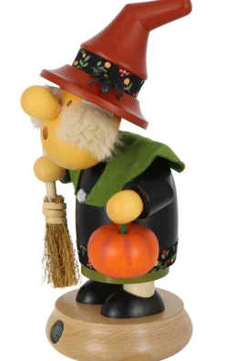 Müller Kleinkunst Räuchermännchen*Räuchermännchen Müllerchen® Halloween Hexe, 16 cm von