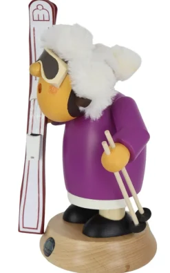 Müller Kleinkunst Räuchermännchen*Räuchermännchen Müllerchen® Skifahrerin von