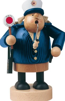 KWO Räuchermännchen*Räuchermännchen Polizist, 20 cm, farbig von