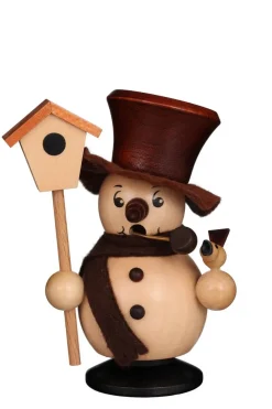 Christian Ulbricht Neuheiten | Räuchermännchen*Räuchermännchen Schneebub mit Vogelhaus , 11 cm von
