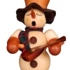 Christian Ulbricht Räuchermännchen*Räuchermännchen Schneemann mit Laute, natur, 24 cm von