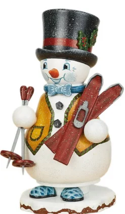 Hubrig Volkskunst Räuchermännchen*Räuchermännchen Schneemann Skilehrer, 14 cm, von