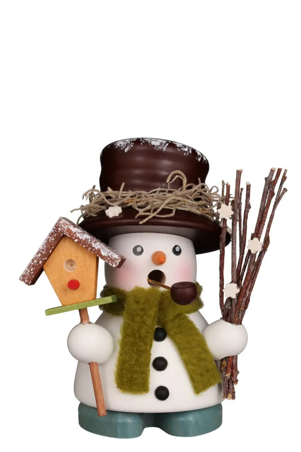 Christian Ulbricht Räuchermännchen*Räuchermännchen Schneemann mit Vogelhaus, 11 cm von