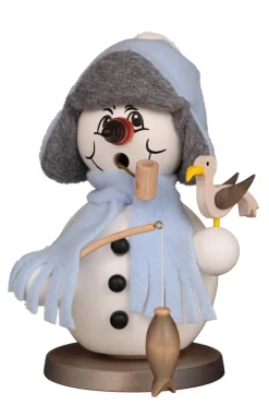 Christian Ulbricht Räuchermännchen*Räuchermännchen Schneemann Eisangler, 19 cm von