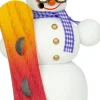 Seiffener Volkskunst eG Räuchermännchen*Räuchermännchen Schneemann Snowboarder, 13 cm von