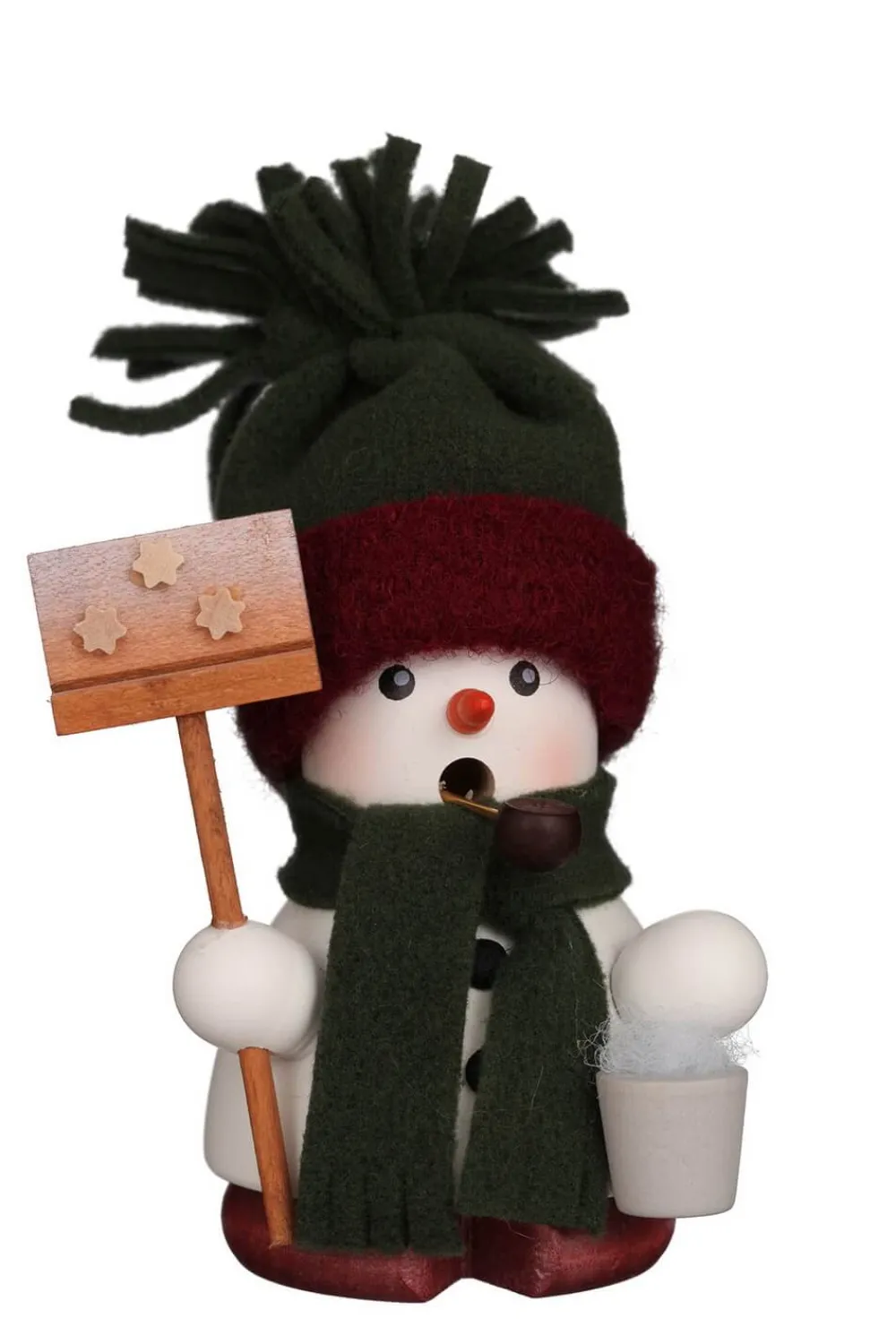 Christian Ulbricht Räuchermännchen*Räuchermännchen Schneemann, grün, 13 cm von