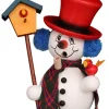 Christian Ulbricht Räuchermännchen*Räuchermännchen Schneemann mit Vogelhaus, 23 cm von