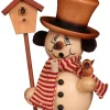 Christian Ulbricht Räuchermännchen*Räuchermännchen Schneemann mit Vogelhaus, , 23 cm von