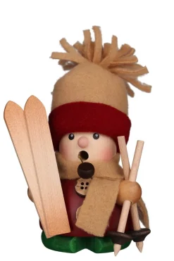 Christian Ulbricht Neuheiten*Räuchermännchen Skifahrer, 11 cm von