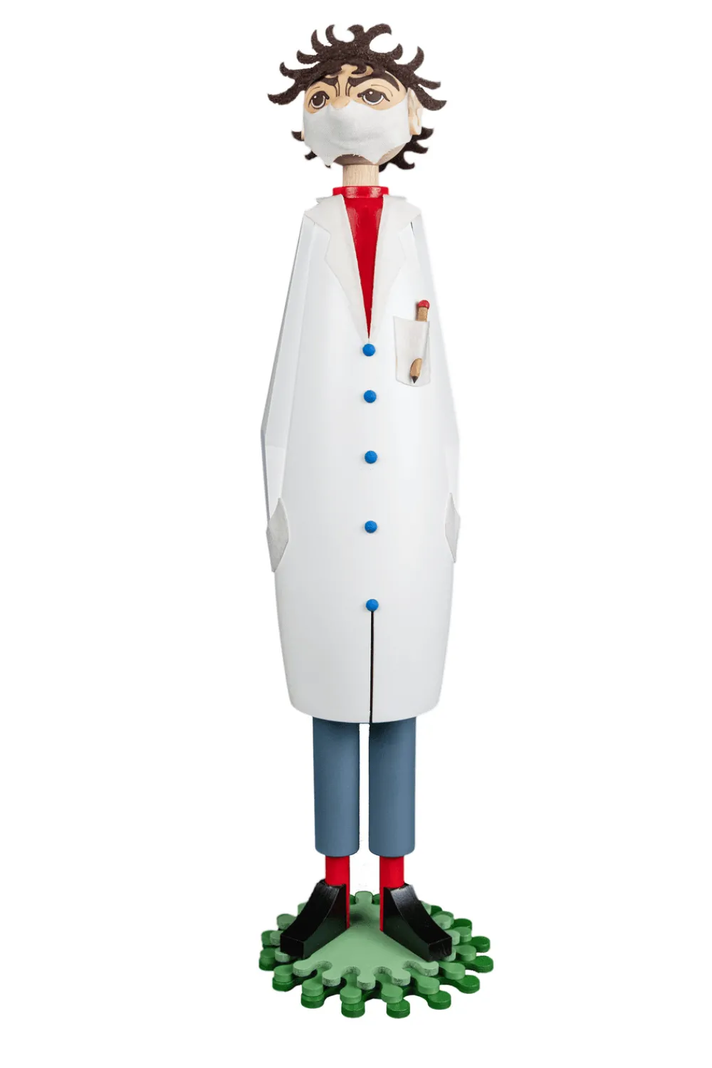 Spielwarenmacher Günther Sonderangebote | Räuchermännchen*Räuchermännchen Virologe XL, 43 cm von